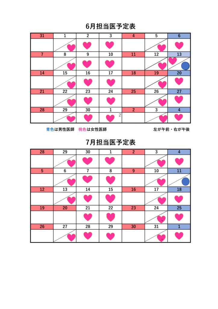 担当医表